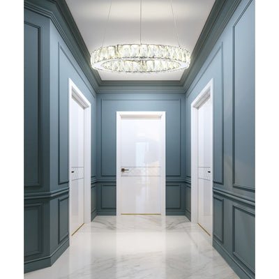 Reese LED Pendant - Chrome and Clear