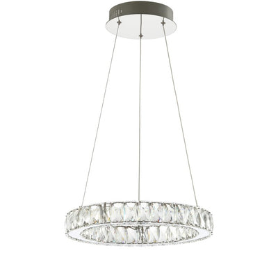 Reese LED Pendant - Chrome and Clear