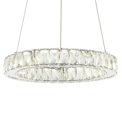 Reese LED Pendant - Chrome and Clear
