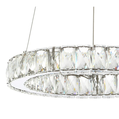 Reese LED Pendant - Chrome and Clear