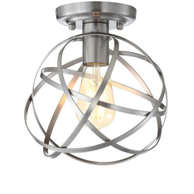 Alba Single-Light Flush Mount Ceiling Fixture - Nickel