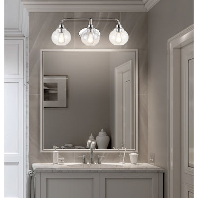 Sandrine Three-Light LED Bathroom Vanity Fixture - Chrome