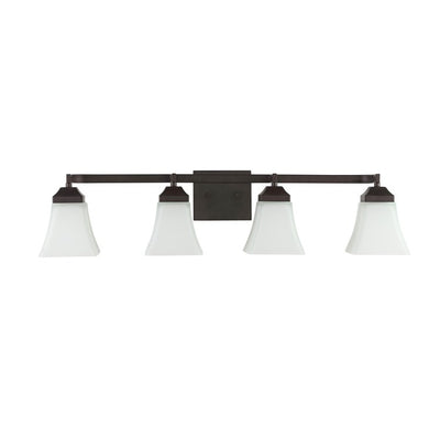 Staunton Four-Light Bathroom Vanity Fixture - Oil Rubbed Bronze