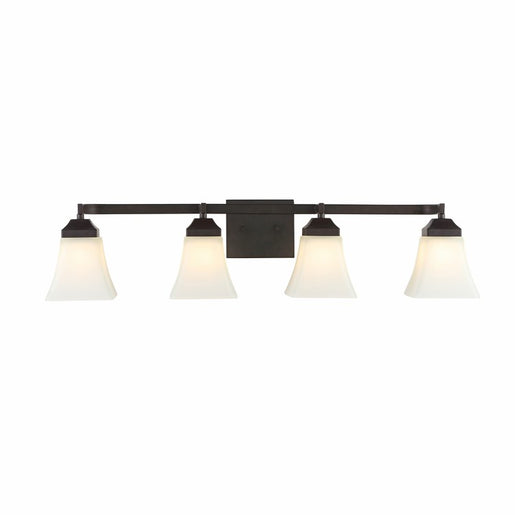Staunton Four-Light Bathroom Vanity Fixture - Oil Rubbed Bronze