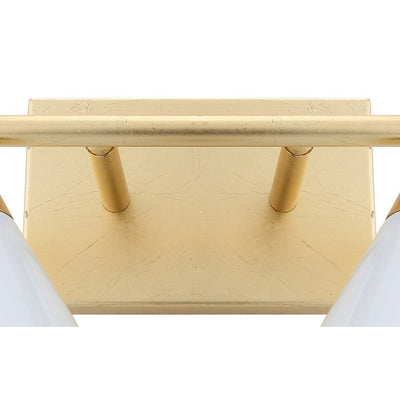 Yvette Two-Light Wall Sconce - White and Gold Leaf