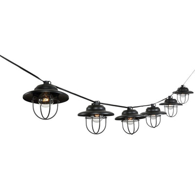 Ero 10 ft. Ten-Light Indoor/Outdoor String Light - Black