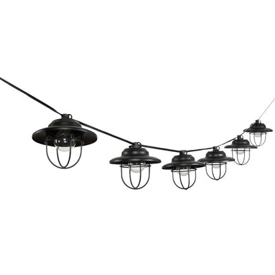 Ero 10 ft. Ten-Light Indoor/Outdoor String Light - Black