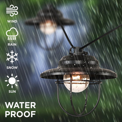 Ero 10 ft. Ten-Light Indoor/Outdoor String Light - Black