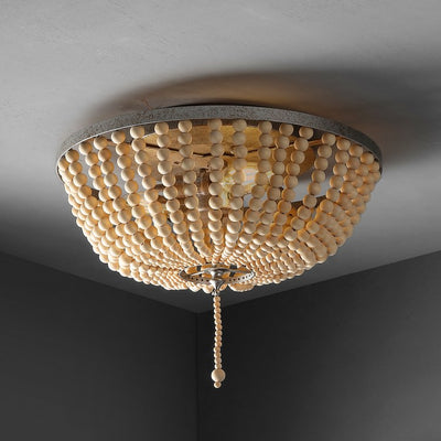 Allison Three-Light Flush Mount Ceiling Fixture - Antiqued Silver