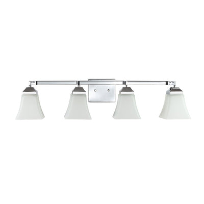 Staunton Four-Light Bathroom Vanity Fixture - Chrome