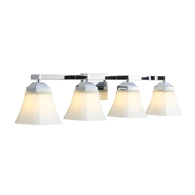 Staunton Four-Light Bathroom Vanity Fixture - Chrome