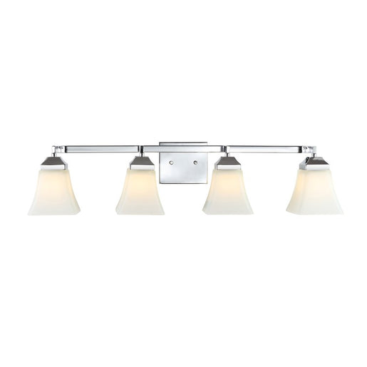Staunton Four-Light Bathroom Vanity Fixture - Chrome