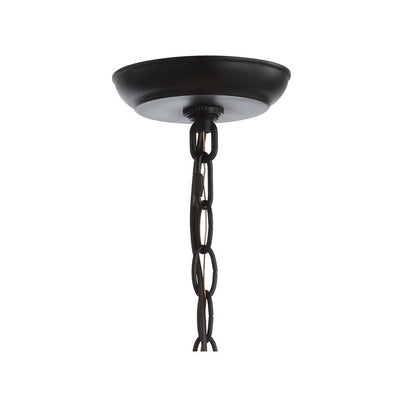Soka Four-Light Globe Pendant - Black and Brown