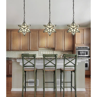 Stella Moravian Star Single-Light Pendant - Oil Rubbed Bronze