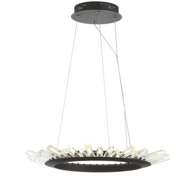 Elsa LED Pendant - Black and Clear