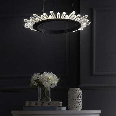 Elsa LED Pendant - Black and Clear