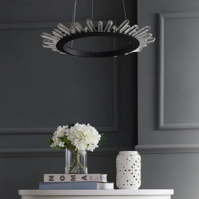 Elsa LED Pendant - Black and Clear
