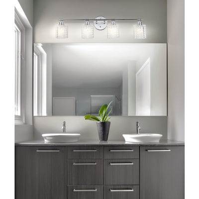 Spaulding Four-Light LED Bathroom Vanity Fixture - Chrome