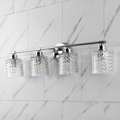 Spaulding Four-Light LED Bathroom Vanity Fixture - Chrome