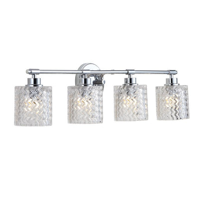 Spaulding Four-Light LED Bathroom Vanity Fixture - Chrome