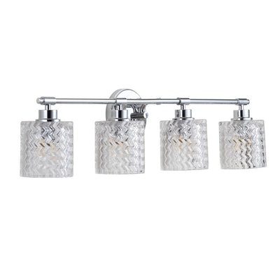 Spaulding Four-Light LED Bathroom Vanity Fixture - Chrome