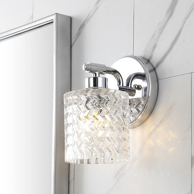 Spaulding Single-Light LED Bathroom Wall Sconce - Chrome