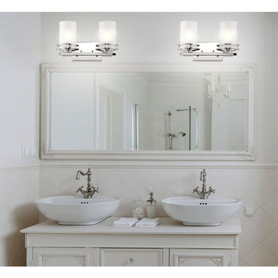 Fairfax Two-Light Bathroom Vanity Fixture - Chrome
