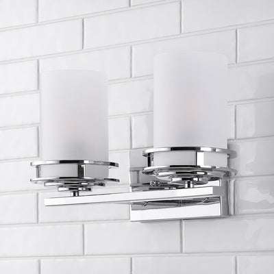 Fairfax Two-Light Bathroom Vanity Fixture - Chrome