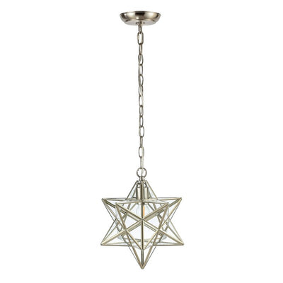 Stella Moravian Star Single-Light Pendant - Nickel