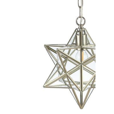 Stella Moravian Star Single-Light Pendant - Nickel