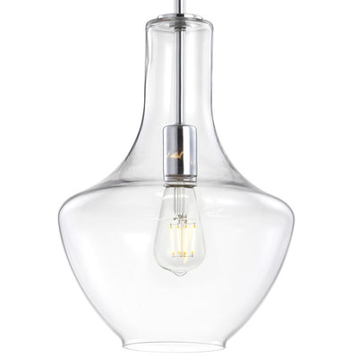 Watts Single-Light Pendant - Chrome and Clear