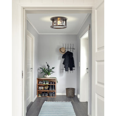 Atelier Two-Light Flush Mount Ceiling Fixture - Oil Rubbed Bronze