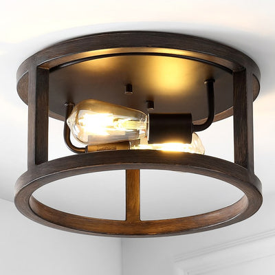 Atelier Two-Light Flush Mount Ceiling Fixture - Oil Rubbed Bronze