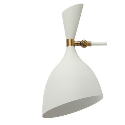 Josef Single-Light Wall Sconce - White and Brass Gold