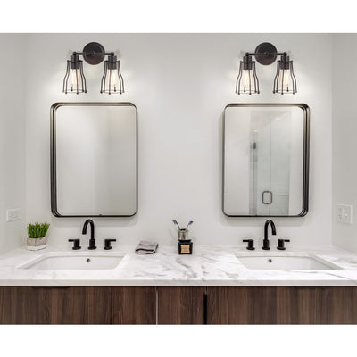 Florence Two-Light Bathroom Vanity Fixture - Oil Rubbed Bronze