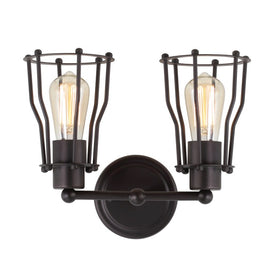 Florence Two-Light Bathroom Vanity Fixture - Oil Rubbed Bronze