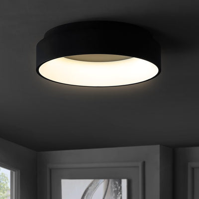 Ring LED Flush Mount Ceiling Fixture - Black