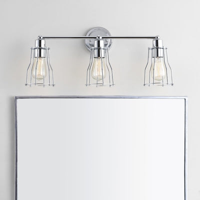 Evelyn Three-Light Bathroom Vanity Fixture - Chrome