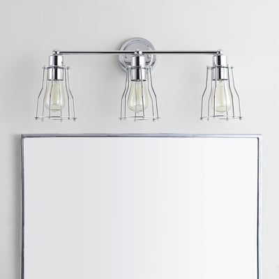 Evelyn Three-Light Bathroom Vanity Fixture - Chrome
