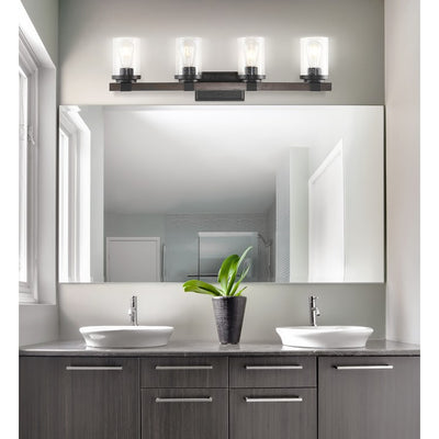 Bungalow Four-Light LED Bathroom Vanity Fixture - Oil Rubbed Bronze