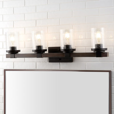 Bungalow Four-Light LED Bathroom Vanity Fixture - Oil Rubbed Bronze