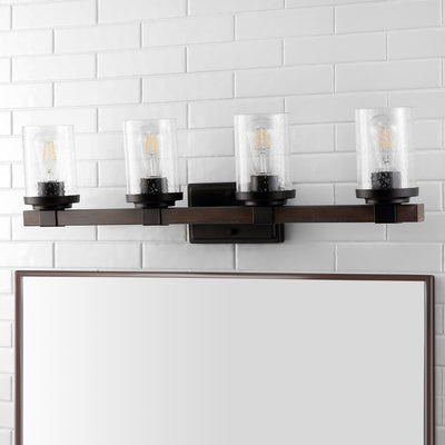 Bungalow Four-Light LED Bathroom Vanity Fixture - Oil Rubbed Bronze