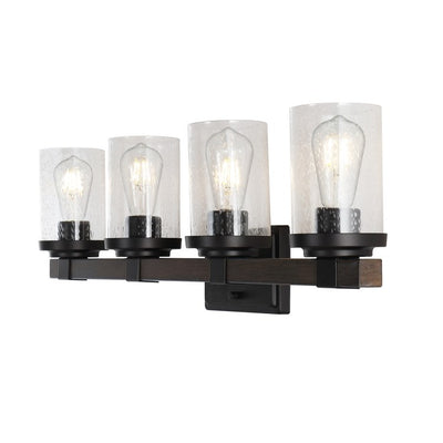 Bungalow Four-Light LED Bathroom Vanity Fixture - Oil Rubbed Bronze