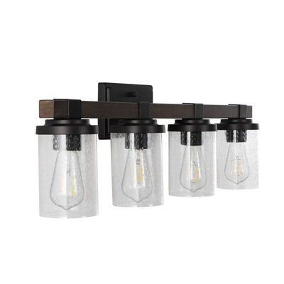 Bungalow Four-Light LED Bathroom Vanity Fixture - Oil Rubbed Bronze