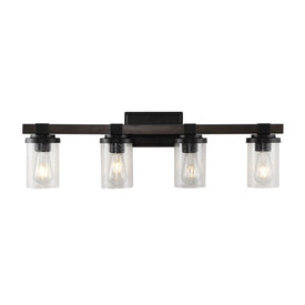 Bungalow Four-Light LED Bathroom Vanity Fixture - Oil Rubbed Bronze