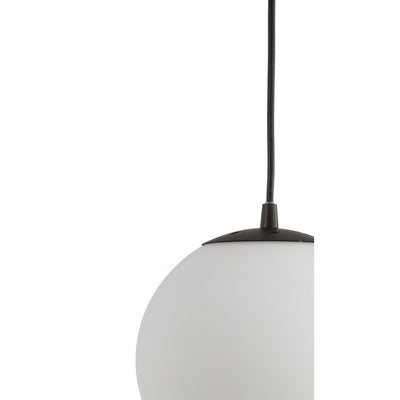 Bleecker Single-Light Globe Pendant - White and Oil Rubbed Bronze