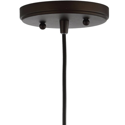 Bleecker Single-Light Globe Pendant - White and Oil Rubbed Bronze