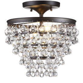 Toronto Two-Light Semi-Flush Mount Ceiling Fixture - Oil Rubbed Bronze