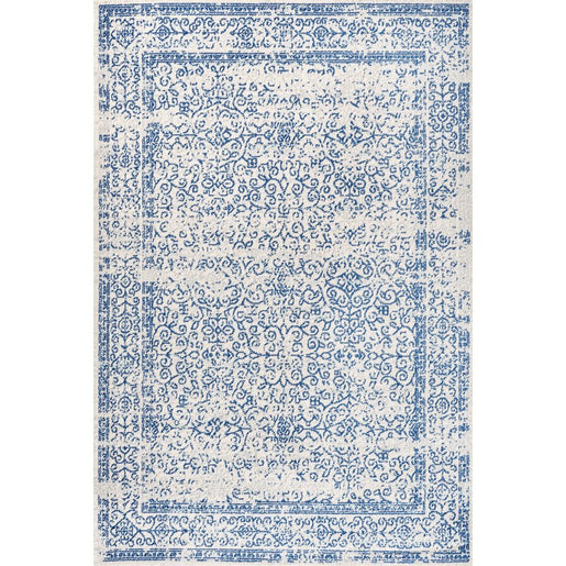 Azul Filigree 120"L x 93"W Area Rug - Cream/Blue