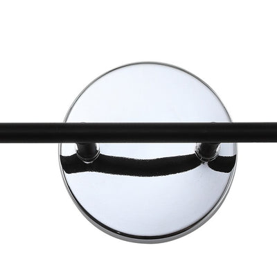Caleb Two-Light Bathroom Vanity Fixture - Chrome and Black